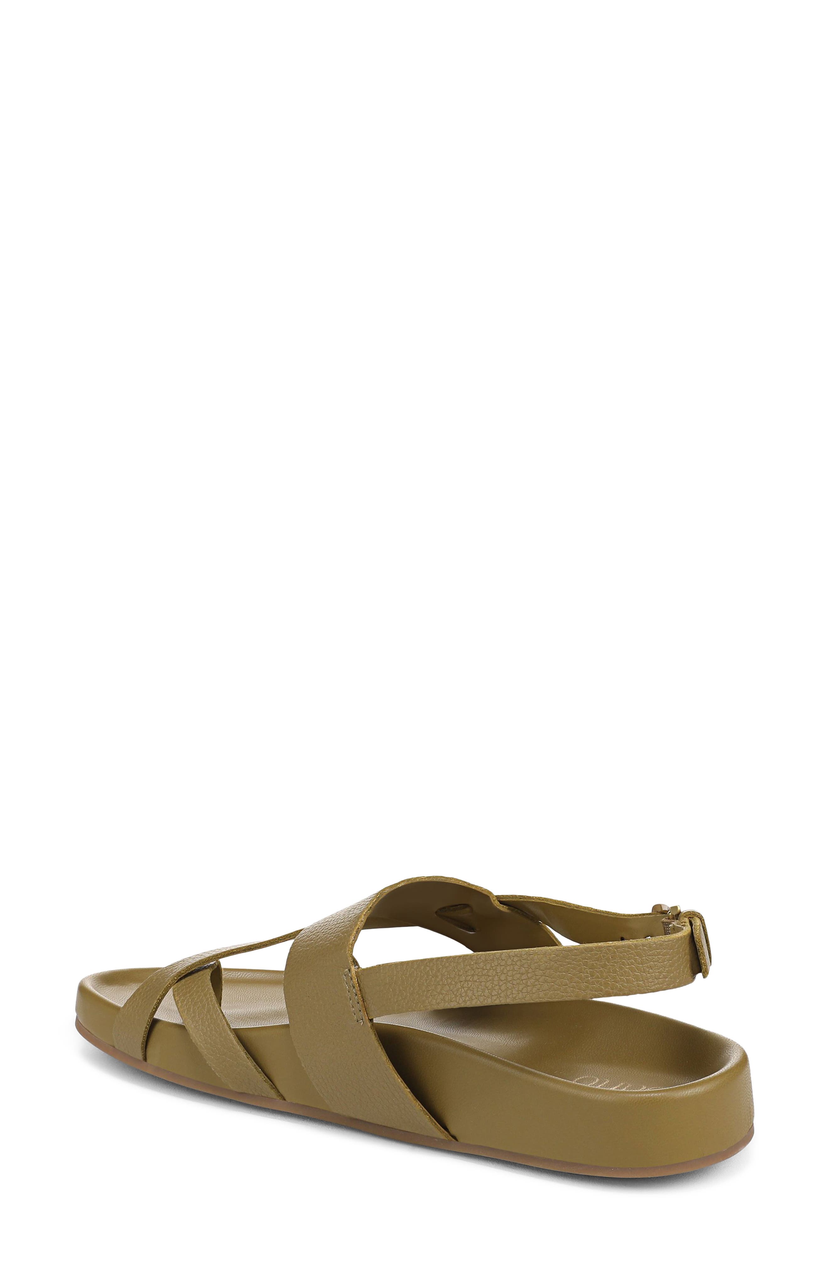 Beryl Toe Loop Slingback Sandal, Alternate, color, FERN GREEN FAUX LEATHER