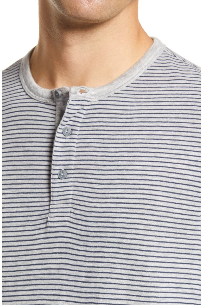 Yarn Dye Stripe Henley, Alternate, color, GREY HEATHER NAVY IRIS STRIPE