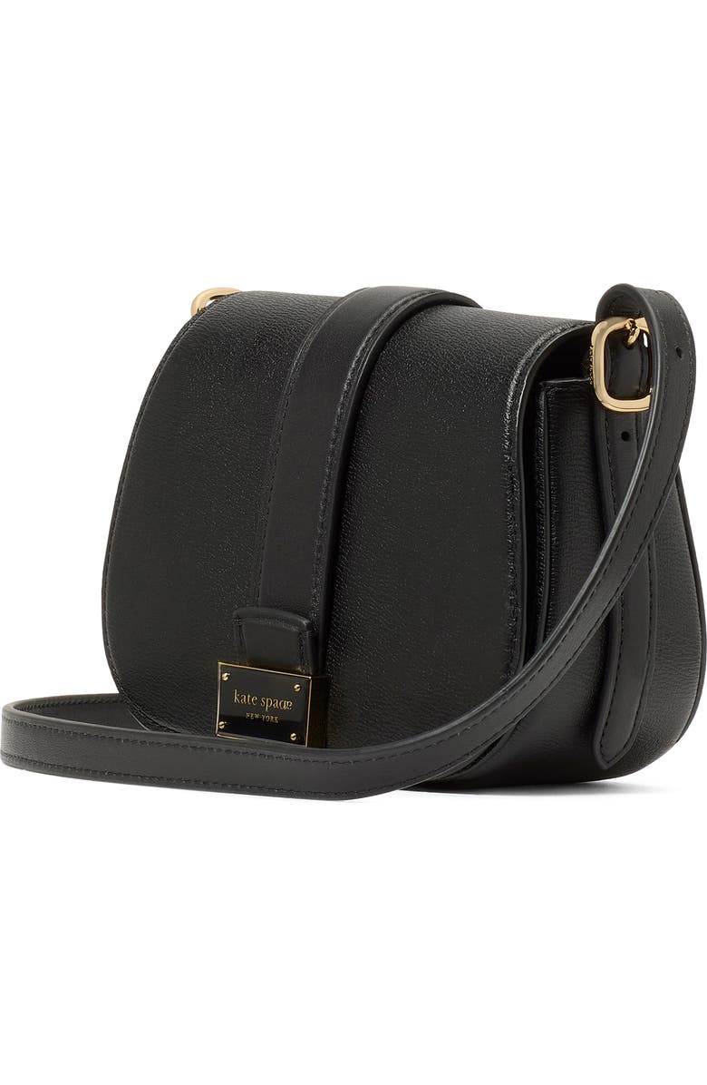 Kate Spade New York mini noveau textured leather crossbody bag, Alternate, color, Black