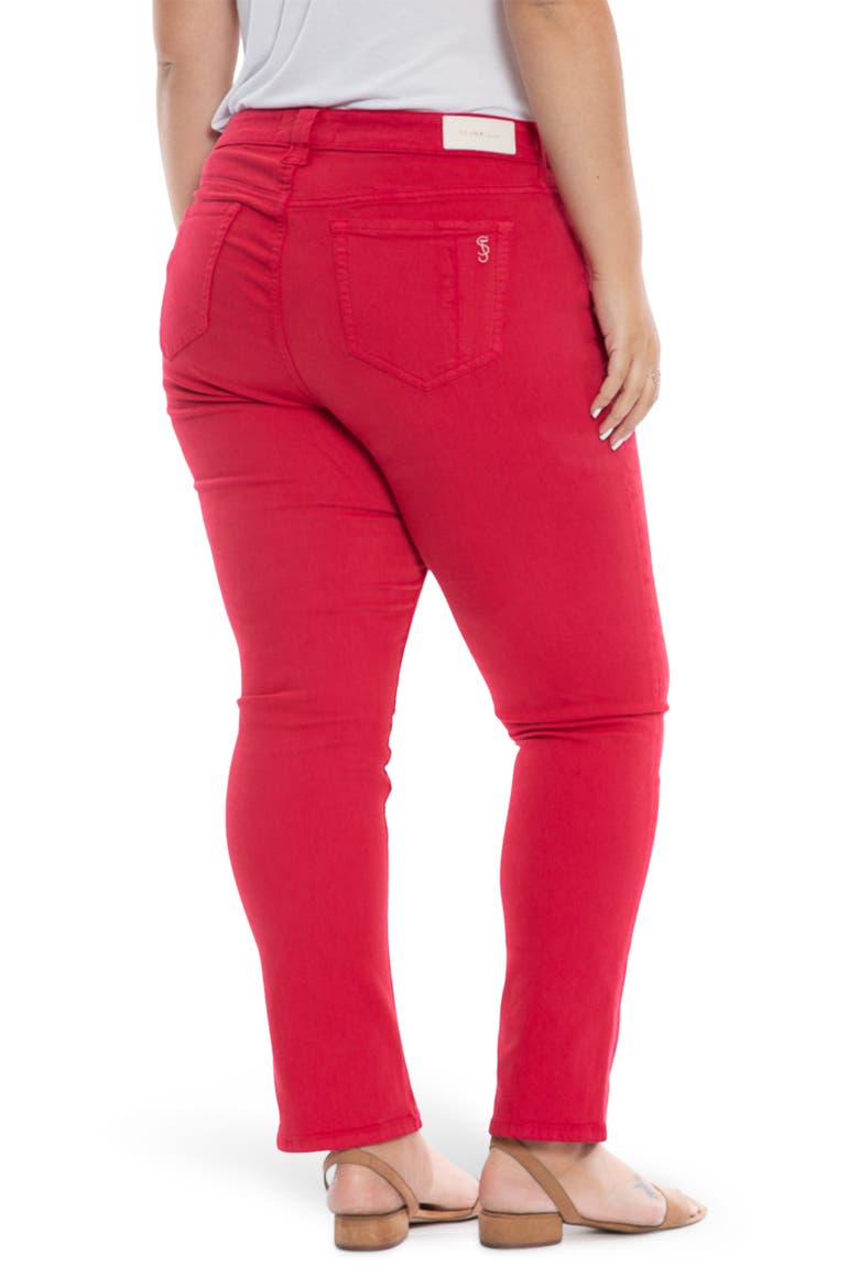 Slim Fit Jeans, Alternate, color, ROSE RED