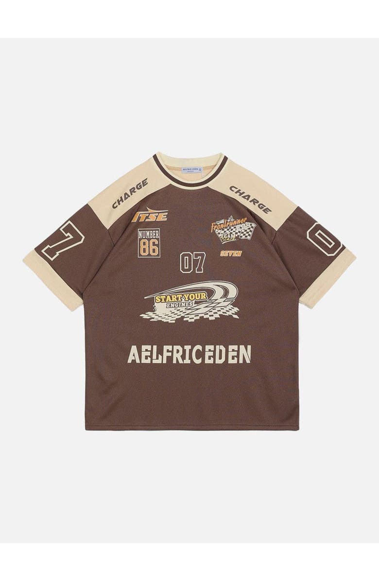 AELFRIC EDEN Contrast Color Soccer Jersey, Alternate, color, Coffee