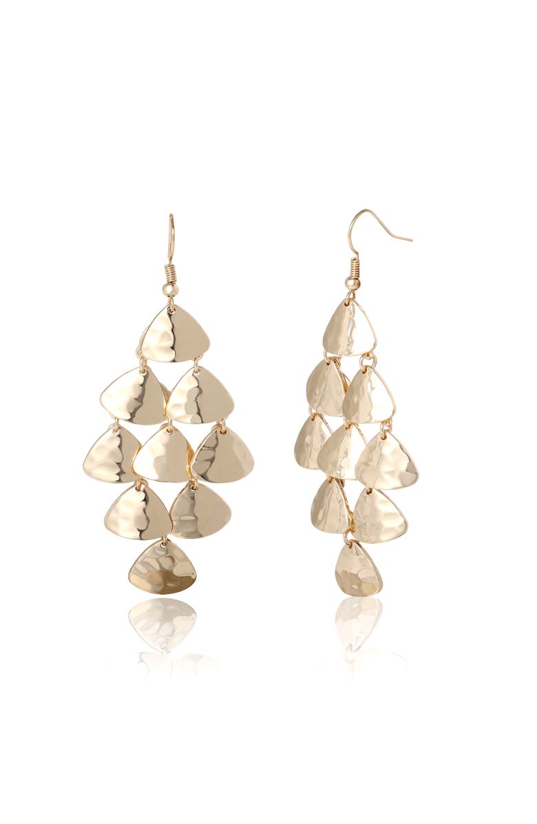 BCBG Generation BCBGeneration Layered Triangle Drop Earrings, Alternate, color, Gold