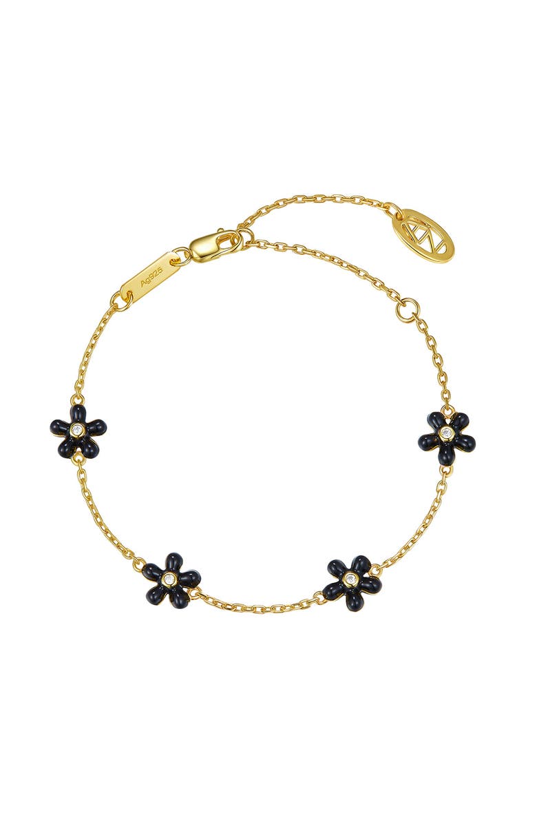 Anna Zuckerman Petit Rosie Bracelet, Main, color, Black