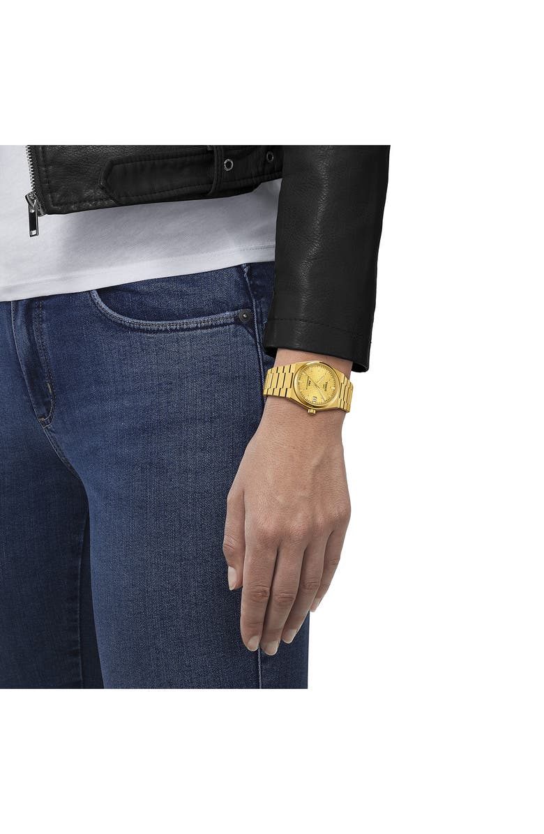 Tissot PRX Powermatic 80 Bracelet Watch, 35mm, Alternate, color, Gold