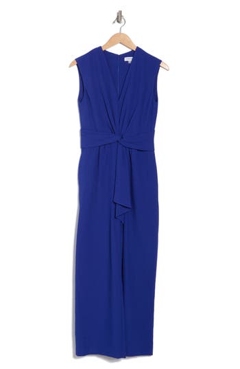 Shop Calvin Klein Knot Front Gauze Jumpsuit