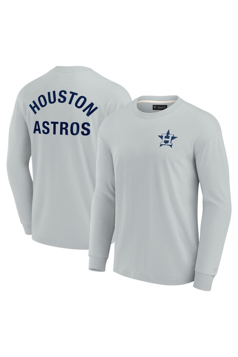 Unisex Fanatics Signature Gray Houston Astros Elements Super Soft Long Sleeve T-Shirt, Main, color, Gray