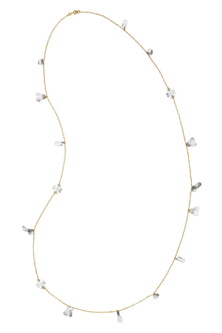 Roxanne Necklace, Alternate, color, GOLD / ANTIQUE TORY SILVER
