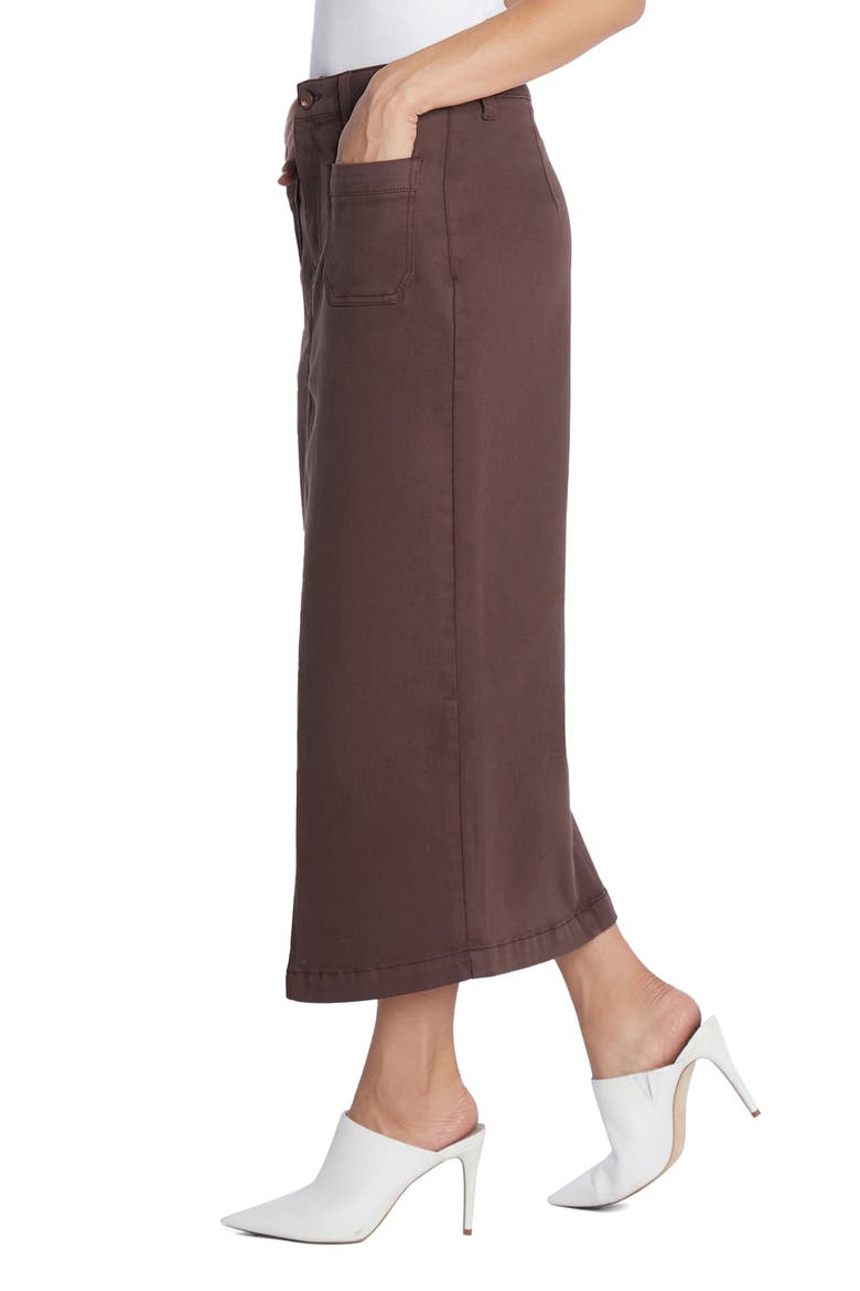 Carin Denim Maxi Skirt, Alternate, color, COCOA