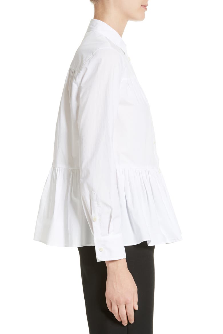 poplin swing shirt, Alternate, color, FRESH WHITE
