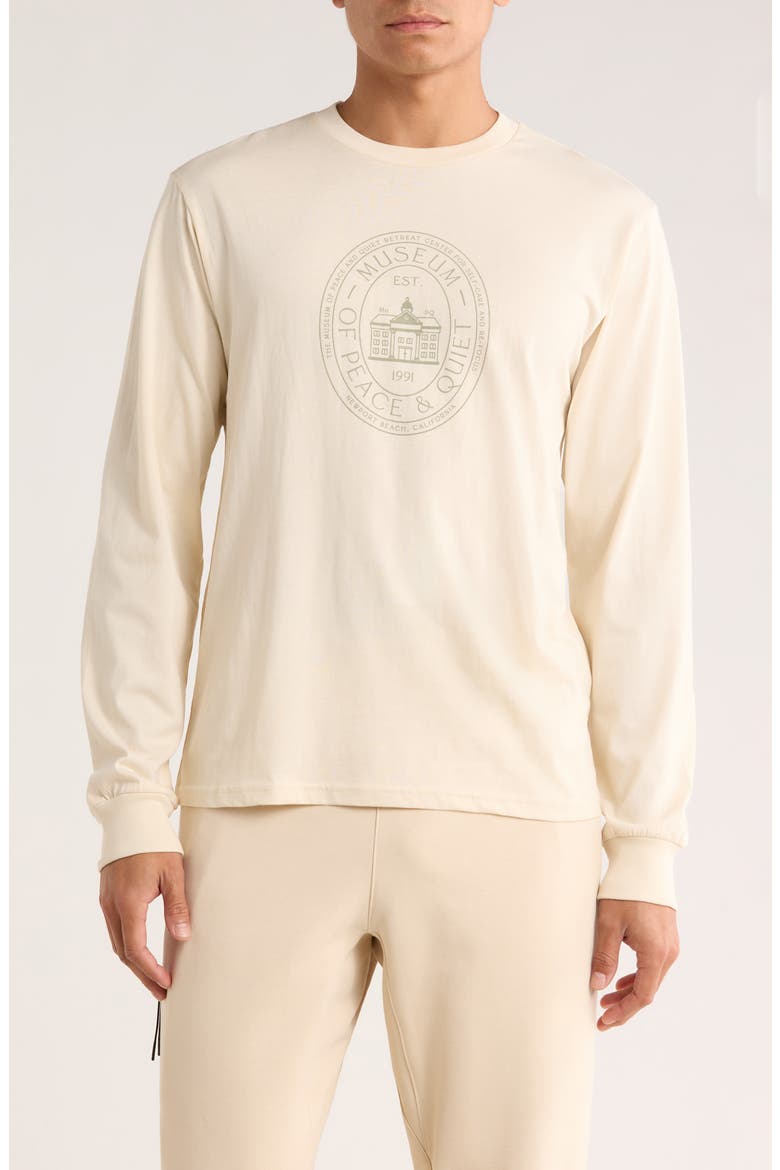 Retreat Center Long Sleeve Cotton Graphic T-Shirt, Main, color, BONE