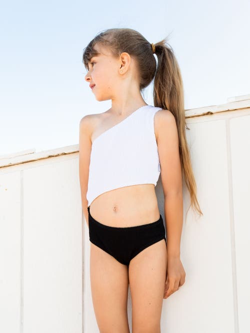 Limeapple Crinkle Cutout One Piece Swimsuit