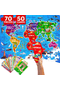  70Pcs World Map
