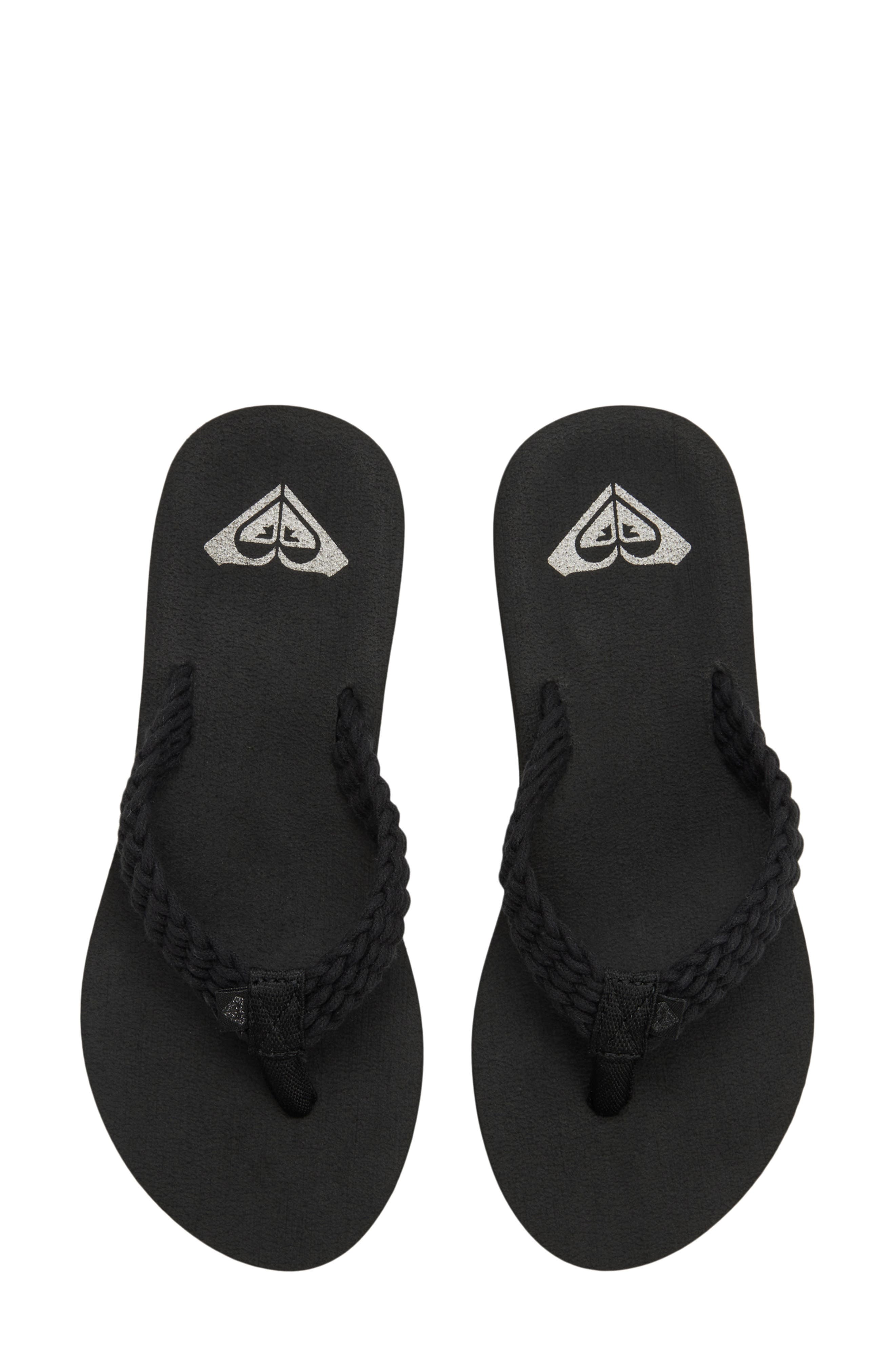Roxy Porto III Flip Flop, Alternate, color, Black
