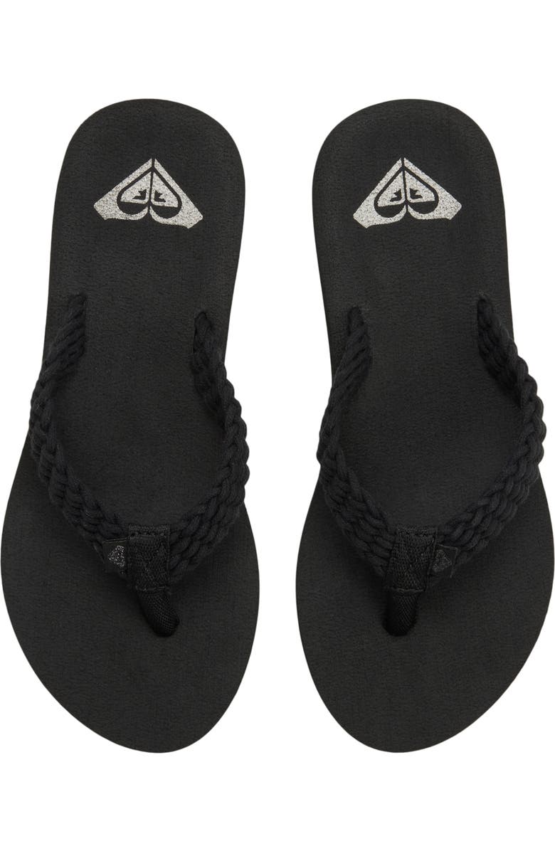 Roxy Porto III Flip Flop, Alternate, color, Black