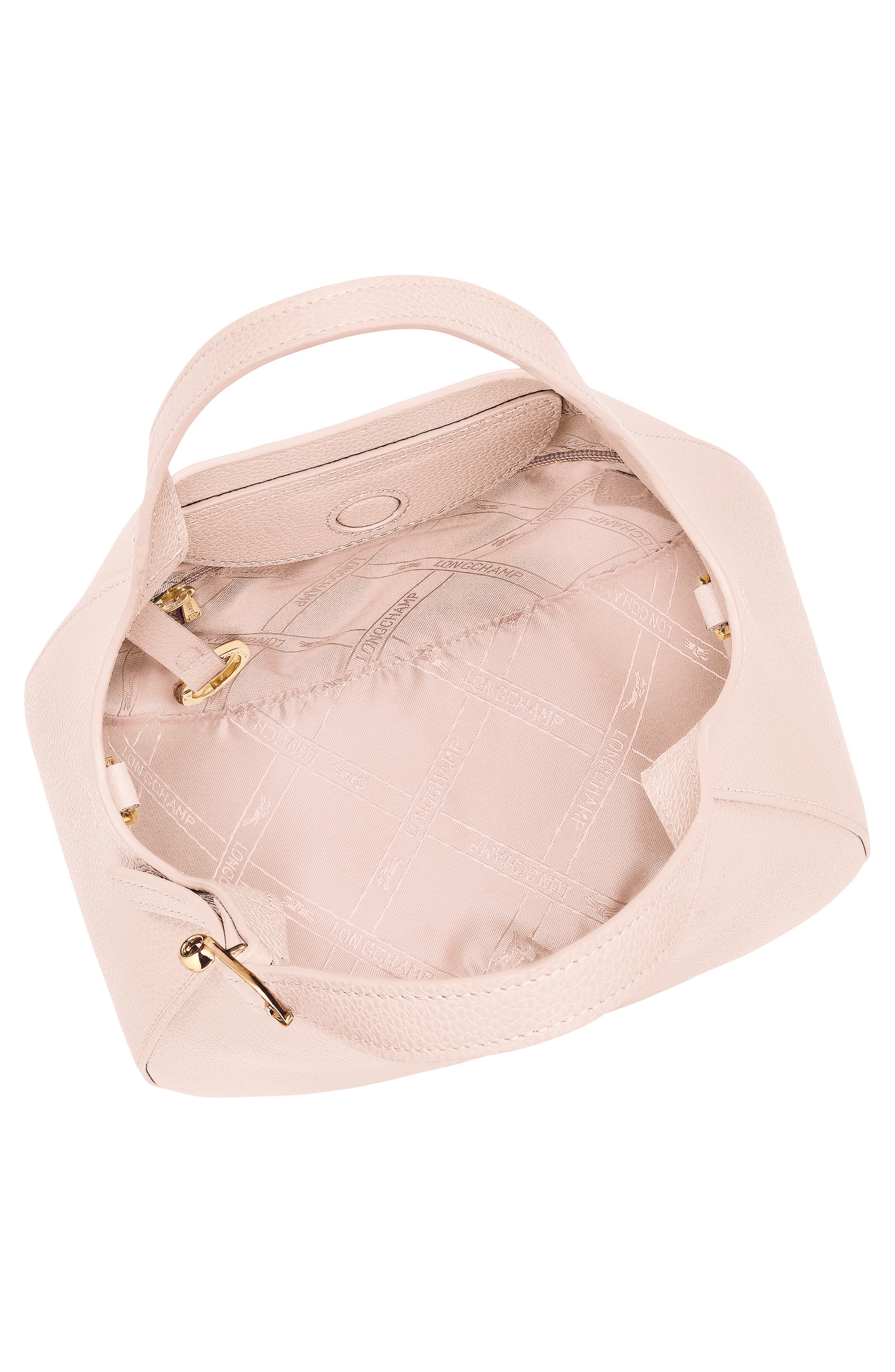 Le Foulonné Leather Top Handle Crossbody Bag, Alternate, color, CREAM
