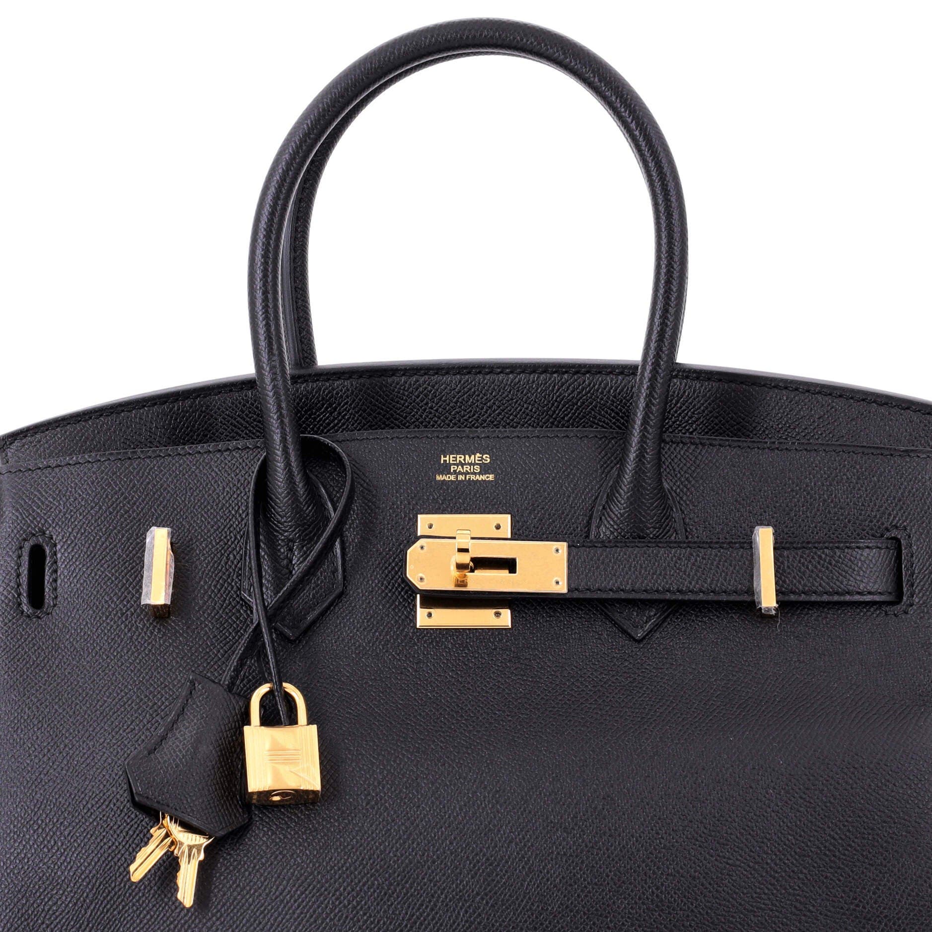 Pre-Owned Hermes Birkin Handbag Black Epsom with Gold Hardware 30, Alternate, color, Noir