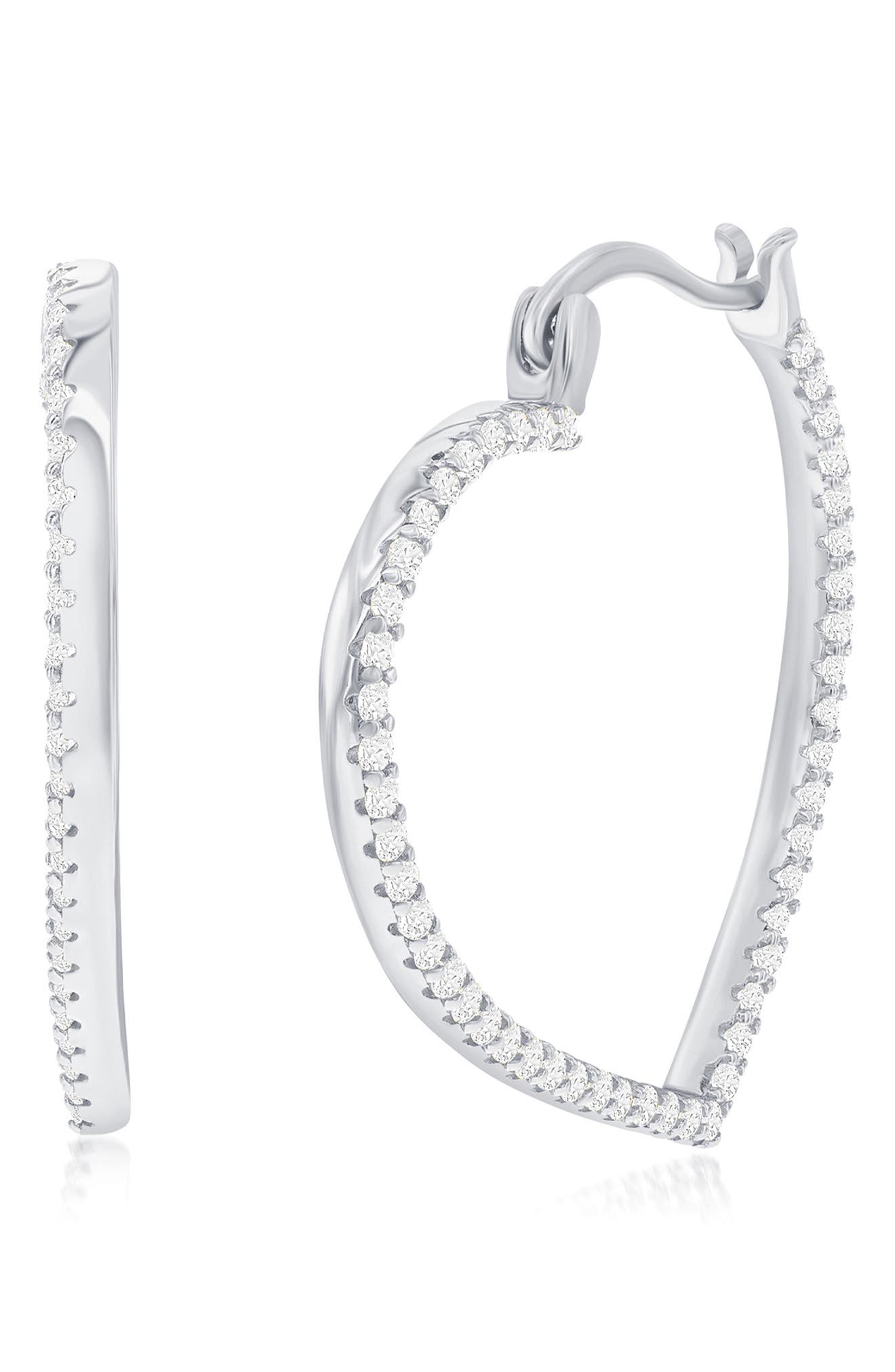 SIMONA Heart Hoop Earrings
