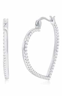 SIMONA Heart Hoop Earrings