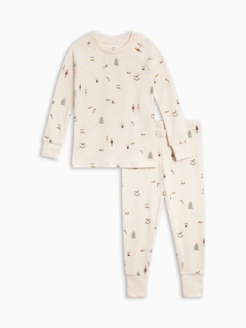 Organic Holiday 2 Piece Long Sleeve Jammie Set (Baby)