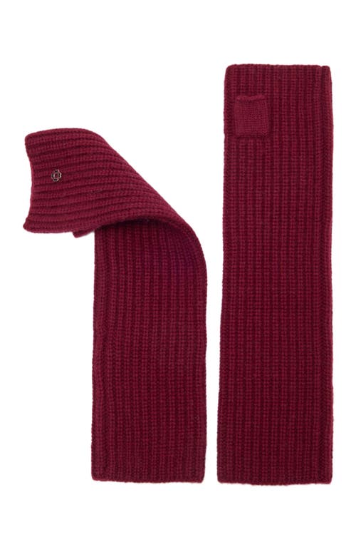Maje Wool And Cashmere Gloves In Burgundy
