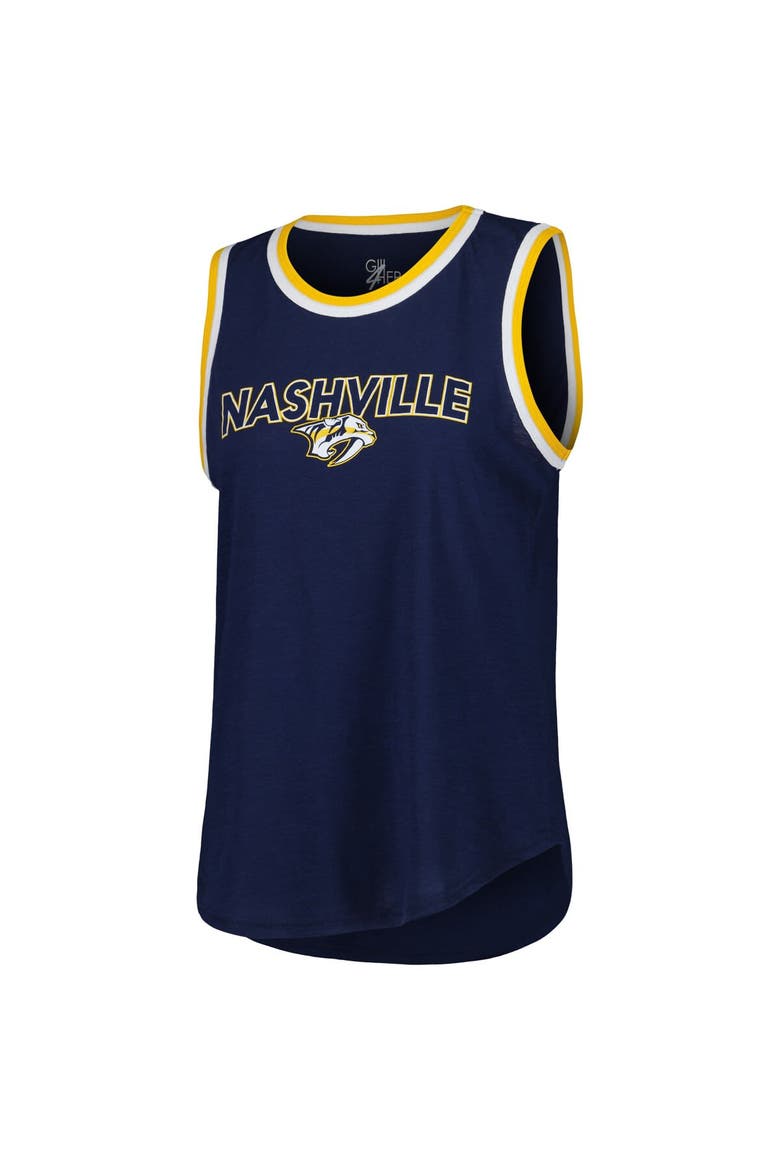 Women's G-III 4Her by Carl Banks Navy Nashville Predators Strategy Tank Top, Alternate, color, Navy