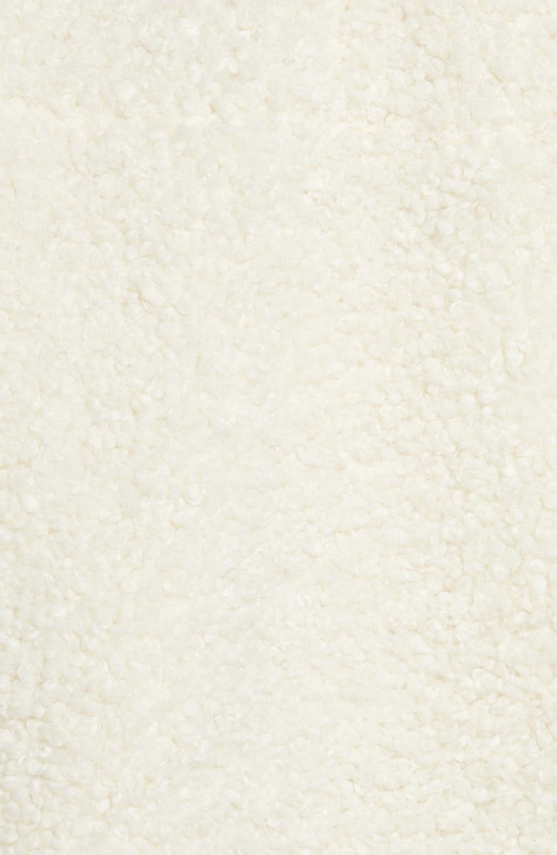 BLANKNYC Faux Shearling with Faux Leather Trim Bomber Jacket, Alternate, color, Silver Lining Cream