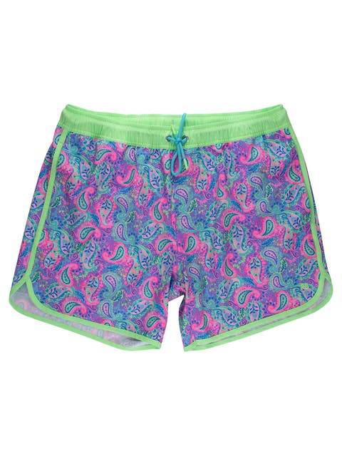 UPF50+ Sun Protected Men's Stretch Dolphin Hem Swim Trunks