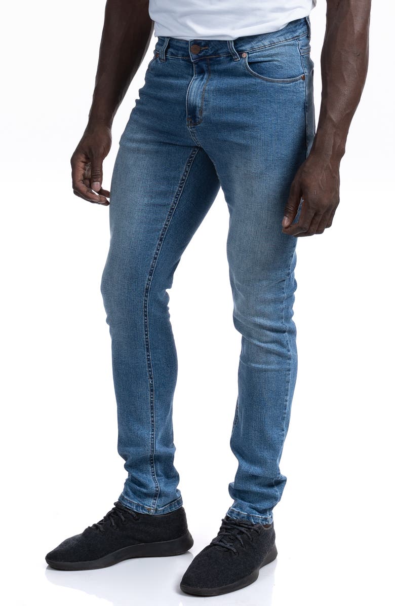 Barbell Apparel Straight Athletic Fit Stretch Jeans, Alternate, color, 