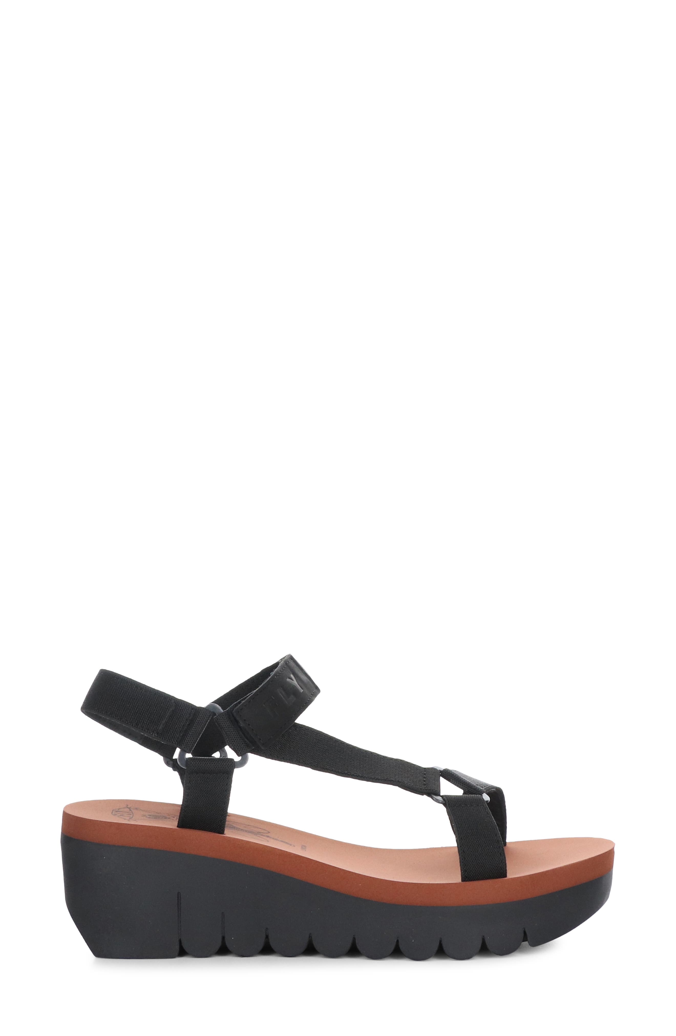 Fly London Yefa Wedge Sandal, Alternate, color, 