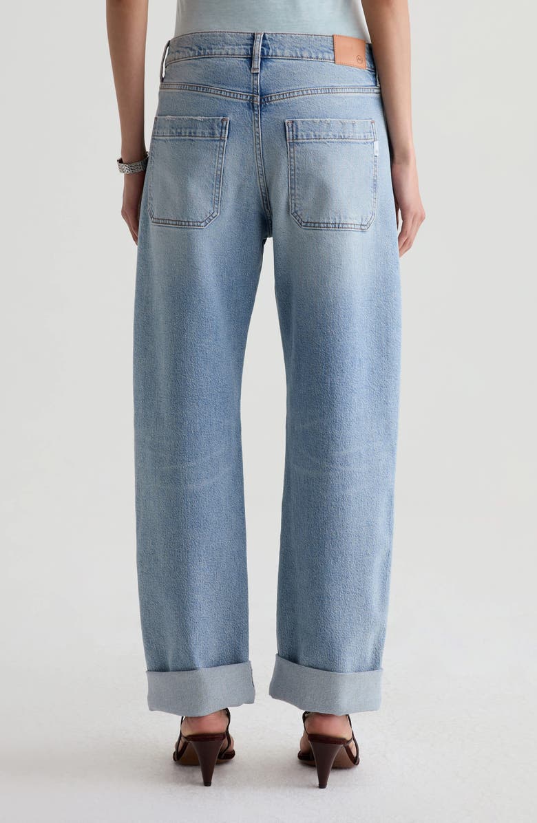 AG Mercer Cuffed High Waist Barrel Jeans, Alternate, color, Highway 29