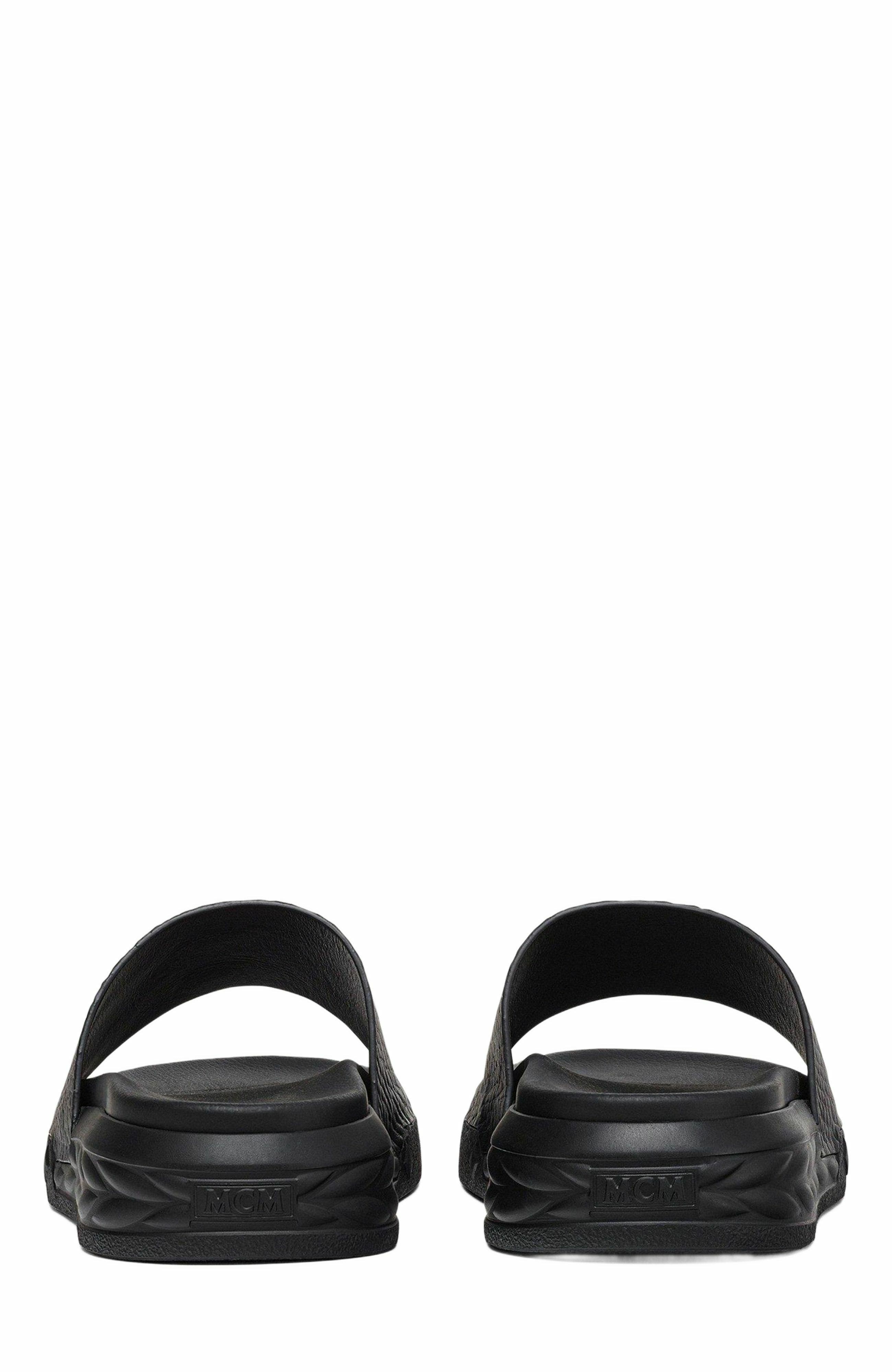 MCM Visetos Slide Sandals, Alternate, color, 