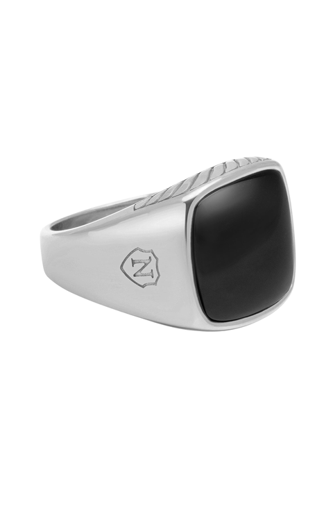 Signet Ring With Black Onyx