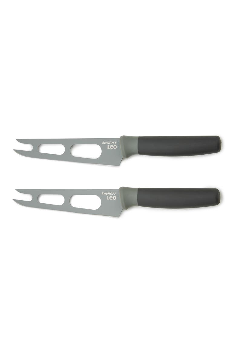 Leo Balance Nonstick Cheese Knife 2-Piece Set, Main, color, GRAY