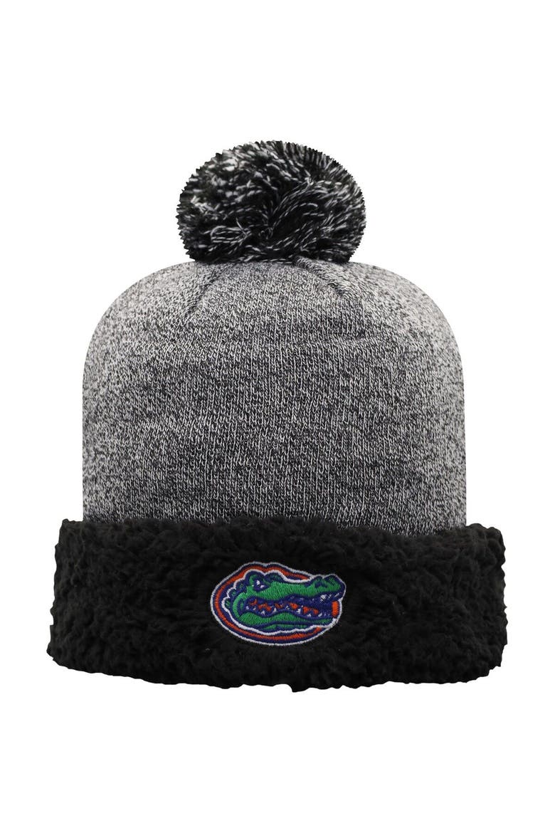 Women's Top of the World Black Florida Gators Snug Cuffed Knit Hat with Pom, Main, color, Black