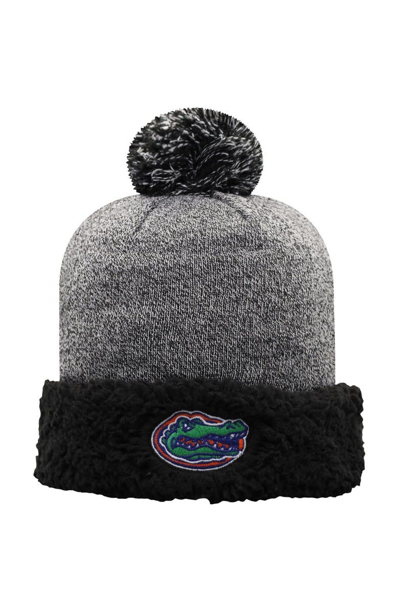 TOP OF THE WORLD Women's Top of the World Black Florida Gators Snug Cuffed Knit Hat with Pom, Main, color, Black