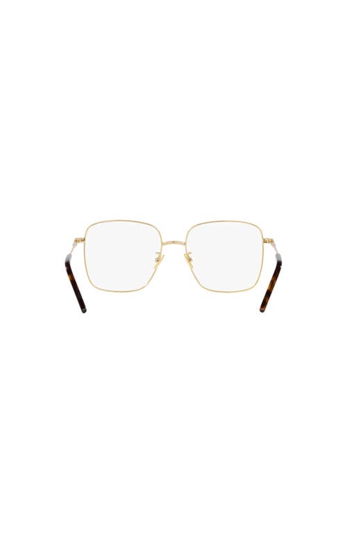 Saint Laurent 54mm Square Optical Glasses In Gold