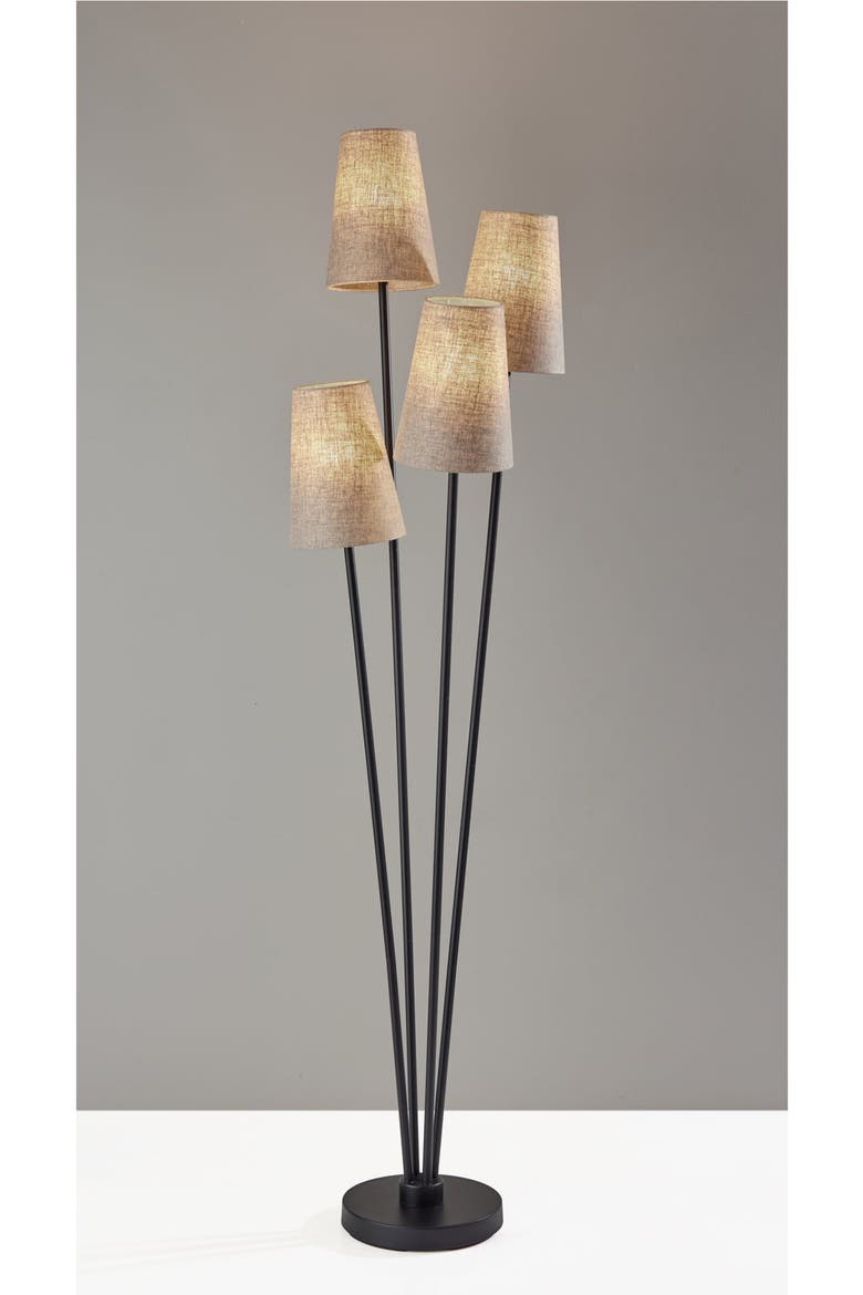 Wentworth Floor Lamp, Alternate, color, BLACK