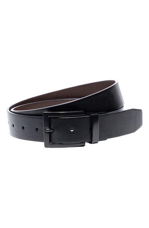 Pebble Grain Faux Leather Belt