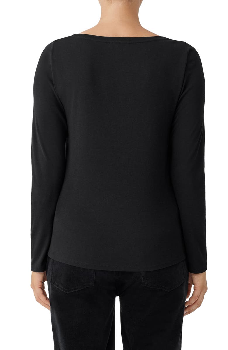 Eileen Fisher Slim Fit Organic Cotton Blend Top, Alternate, color,