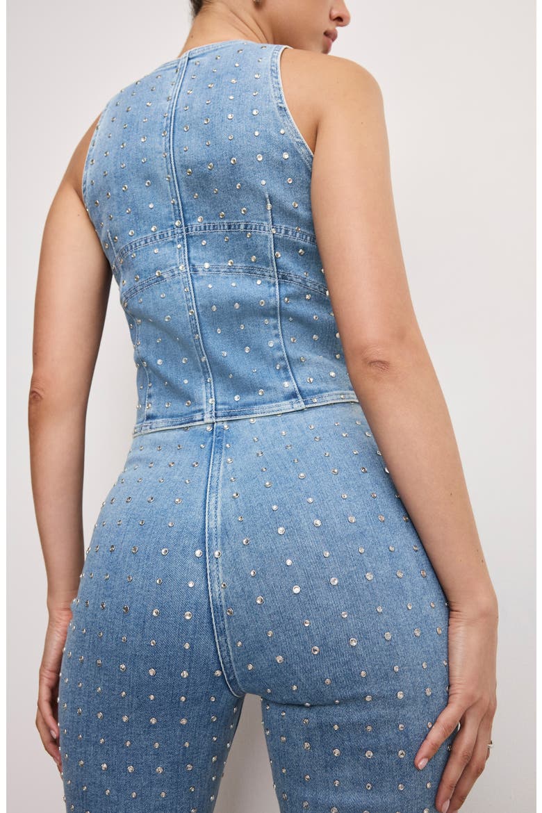 Dolly Crystal Denim Pants, Alternate, color, INDIGO1023
