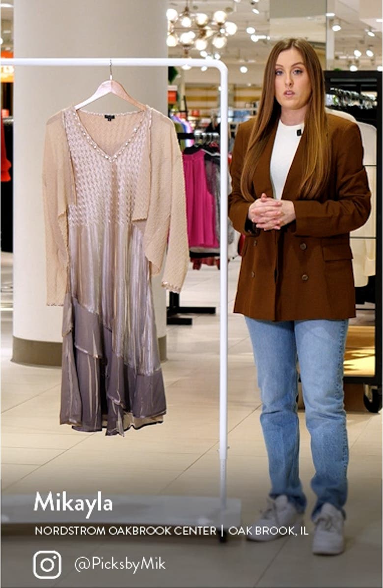 Tiered Beaded Ombré Midi Dress with Jacket, sales video thumbnail