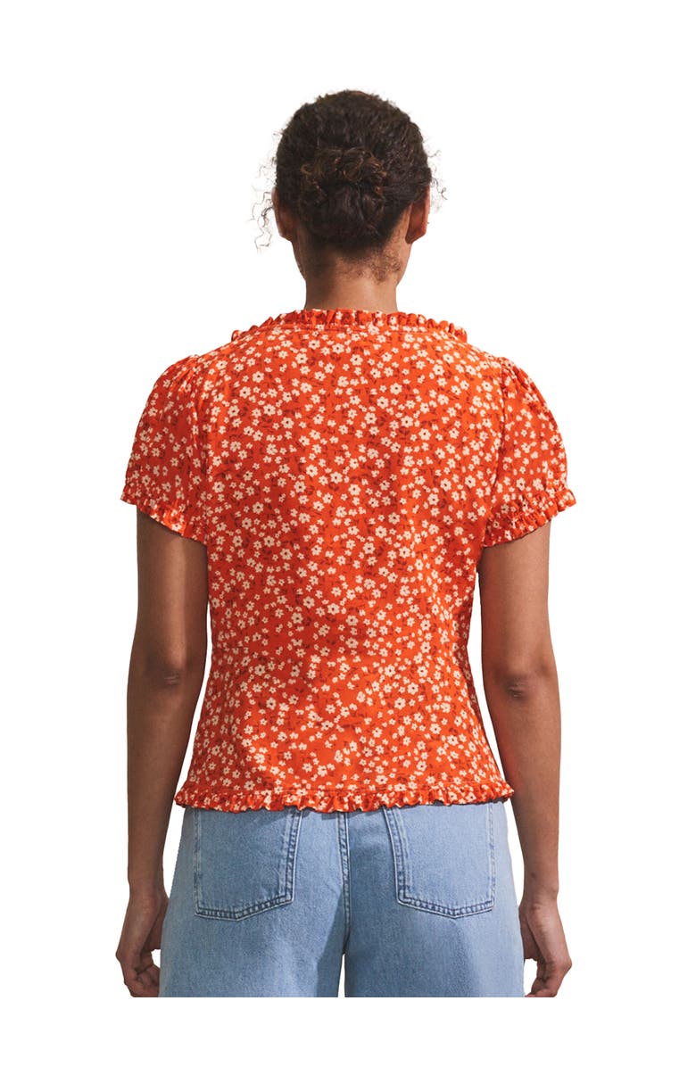 Ro&Zo Ditsy Empire Seam Top, Alternate, color, Red