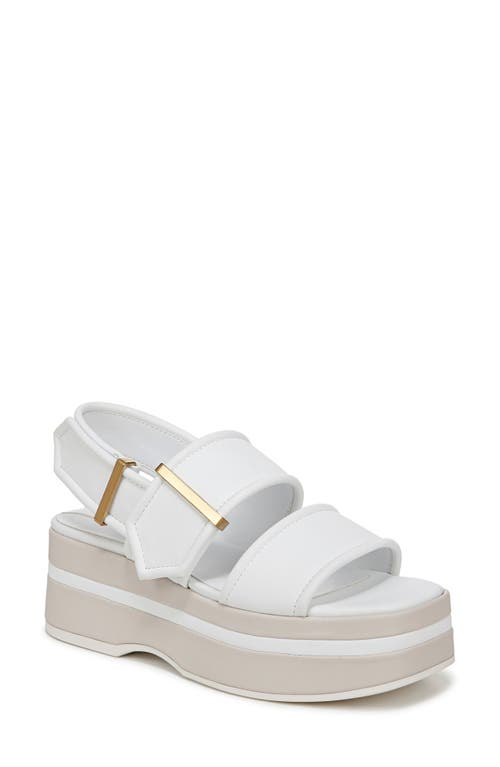 Franco Sarto Piper Slingback Platform Sandal In White