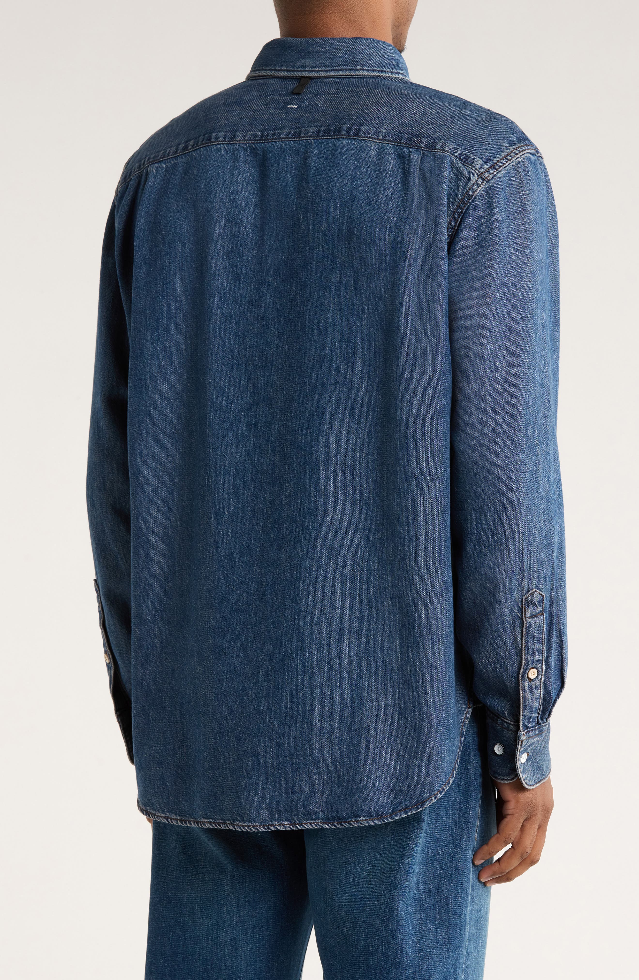 Finch Featherweight Denim Button-Up Shirt - image 2