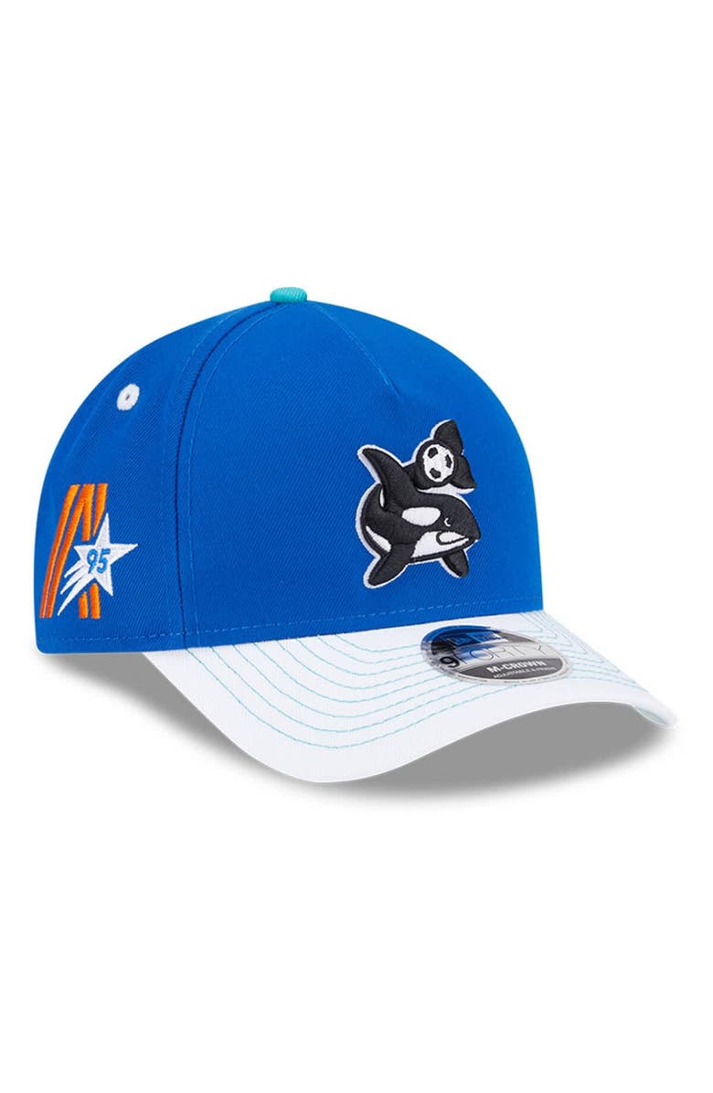 New Era Men's New Era Blue/White Seattle Sounders FC 2025 Jersey Hook 9FORTY M-Crown Adjustable Hat, Alternate, color, Blue