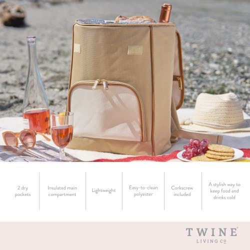 Twine Cooler Backpack In Beige