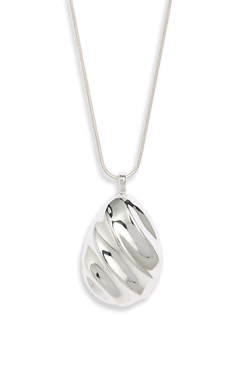 Fluted Adjustable Pendant Necklace