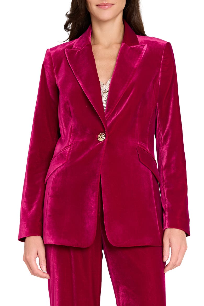 Velvet Jacket, Main, color, MAGNETA