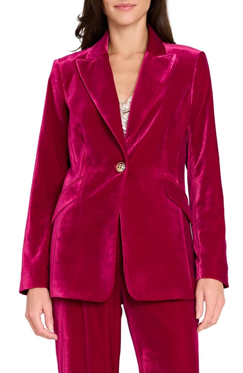 Tahari Asl Velvet Jacket In Pink