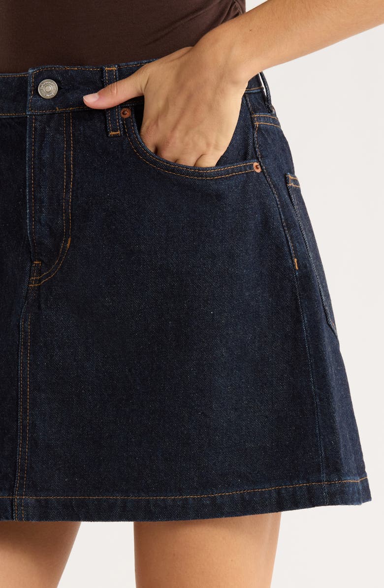Reformation Rue High Waist Denim Miniskirt, Alternate, color, Ondine